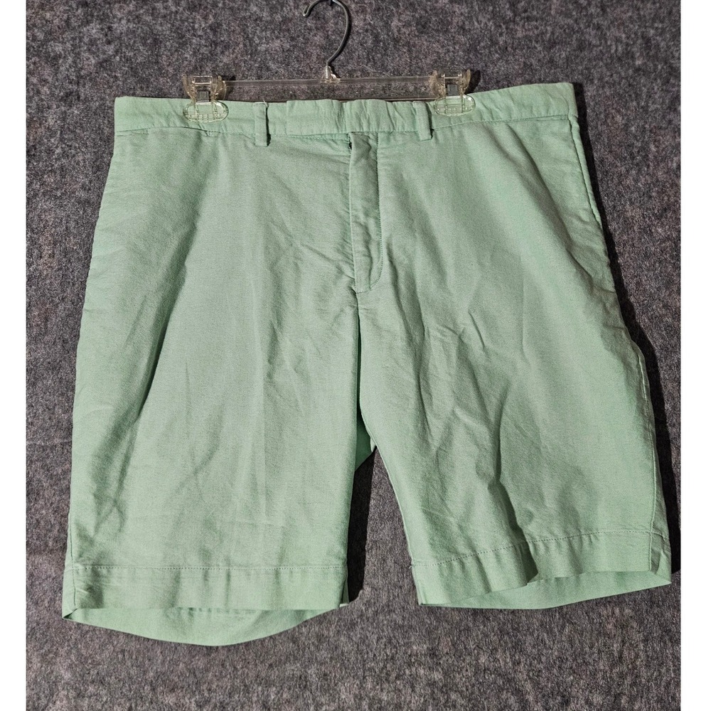 Polo Ralph Lauren Shorts Mens 38 Green Cotton Flat Front Casual
